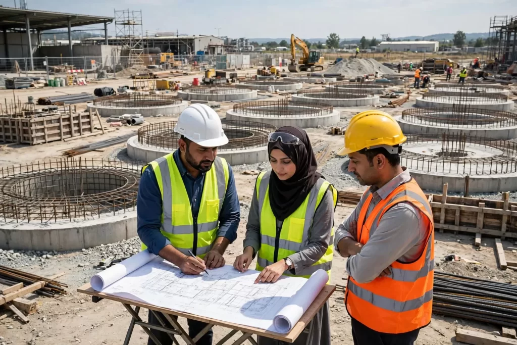 Form L petroleum depot construction: storage tank foundations and site plans